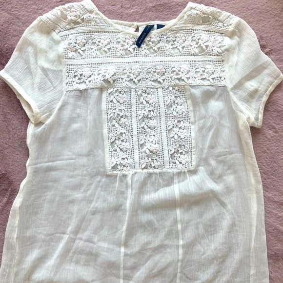 White Chiffon Top - Picture 2 of 2